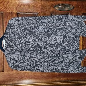 Maurices-Gray Paisley Burnout Flyaway Jacket- Medium